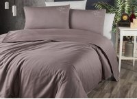 Постельное белье сатин delux First Choice - Timeless Lilac (Turkey), евро